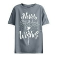 thumbnail image 4 of Delayuji Short Sleeve Round Neck T Shirt Fashion Top Lightweight Soft Casual Summer Outfit Clothes Gray S Polyester,Spandex Short Sleeve Shirts for Women, 4 of 4