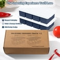 thumbnail image 7 of Dark Blue Silicone Freezer Tray 2-Pack Meal Prep Food Storage, 7 of 7