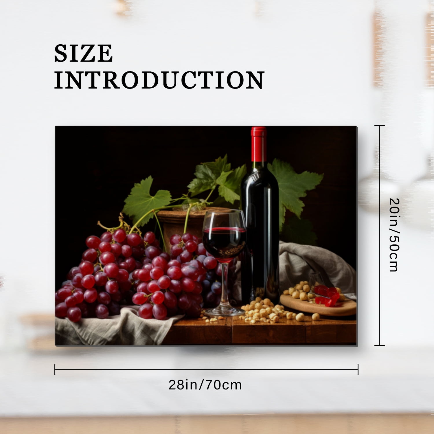 Square Cover for Gas Stove Top, Wine Glass And Grapes, Stove Burner Covers, Glass Induction Cooktop Protector Mat for Kitchen RV (28×20 Inch)