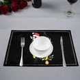 thumbnail image 2 of MKHERT Humorous Christmas Quote Jingle All The Way with Santa Hat Placemats Table Mats for Dining Room Kitchen Table Decoration 12x18 inch,Set of 4, 2 of 4