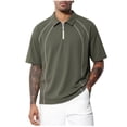 thumbnail image 2 of Mens Big & Tall Athletic Golf Shirts M-5X Plus Size Short Sleeve T-Shirts for Men with Zipper Collared Casual Workout Tees Tops, 2 of 5