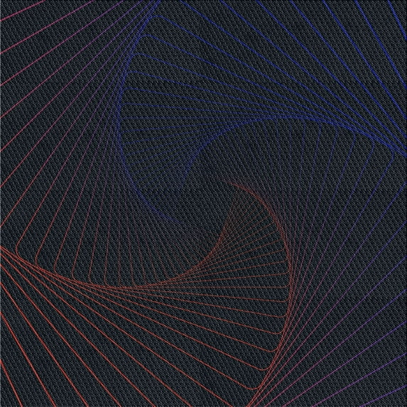 Ahgly Company Machine Washable Indoor Square Transitional Night Black Area Rugs, 4' Square