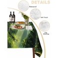 thumbnail image 2 of Green Forest Table Cloth, Waterproof Tablecloth for Rectangle Tables, Nature Spring Scenic Woodland Reusable Washable Fabric Table Cover for Restaurant Kitchen Dining Tables 54"x108", 2 of 9
