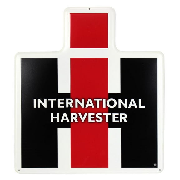 International Harvester IH Logo Die-cut Embossed Metal Sign, 15in x 17in 42057