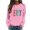 Pink, variant on FYEGRE Themed Casual Crewneck Sweatshirt Long Sleeve Pullover Soft Loose Fit Daily Wear For Holiday Season And Fall Winter Comfort Outfits White L