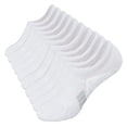 thumbnail image 2 of Men's Athletic Ankle Socks Cushioned Moisture Wicking, Low Cut Running Mesh Socks Arch Support, 5 Pack White, 2 of 3