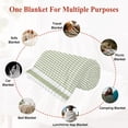 thumbnail image 6 of Farmhouse Sage Green White Striped Throw Blanket, Flannel Fleece Blanket with Striped Design for Couch, Modern Stripes Soft Breathable All Season Plush Blankets for Sofa Office Travel 40"x50", 6 of 9