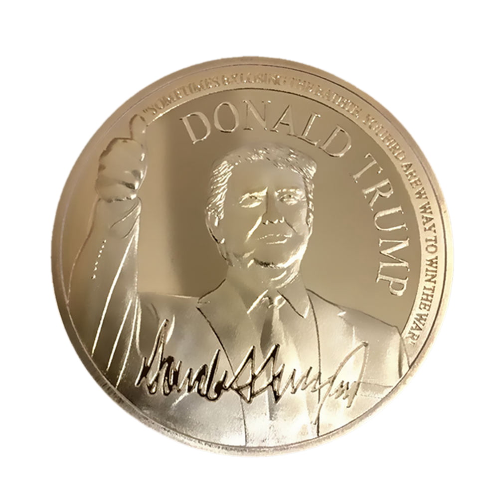 2 x US President Donald Trump Commemorative Coin Virtual Coins Collectible Coins 