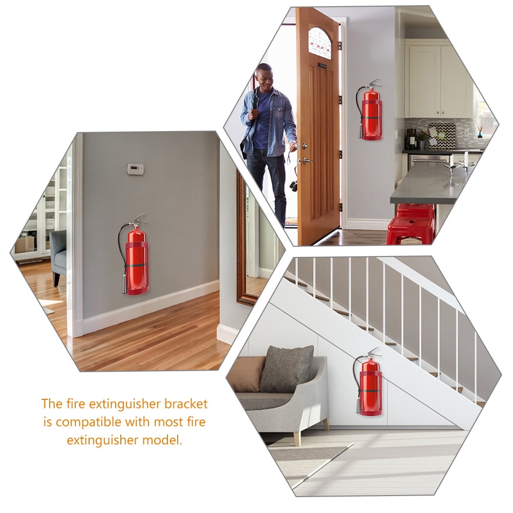 RENACLIPY Renaclipy Durable Fire Extinguisher Wall Bracket Red for Home Office