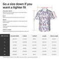 thumbnail image 5 of Pofeuu Lavender Flowers Print Hawaiian Shirt for Men Sleeves Casual Button Down Summer Beach Dress Shirts T-Shirts,Small, 5 of 7