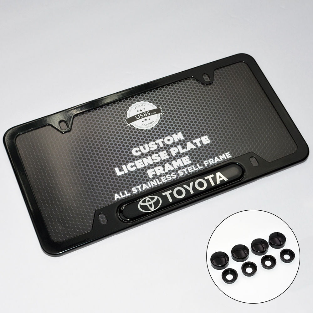 3D Toyota Camry Stainless Steel Black Finished License Plate Frame