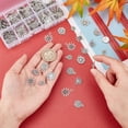 thumbnail image 3 of 1box 210pcs Sunflower Pendant Jewelry Findings Helianthus Charm Pendants Tibetan Style Alloy Pendants Silver Charm Bead Craft Supplies for Jewelry Making, 3 of 7