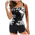 thumbnail image 1 of Débardeur Femme Grand Bikini Ensemble Imprimé Numérique Sangle Réglable Maillot de Bain Fendu, 1 of 6