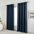 thumbnail image 5 of ZOPZO 100% Blackout Curtains, Thermal Insulated, Navy Blue, 52W x 63L Inch, Drapes for Bedroom and Living Room, Set of 2 Panels, 5 of 8