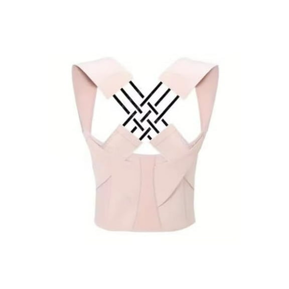 Back Brace Posture Corrector for Women & Men Back Lumbar Support Shoulder Posture Support for Improve Posture (Pink, Small (Small))