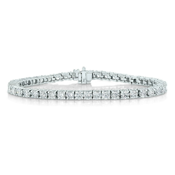 Vir Jewels 5 CTTW Diamond Bracelet 14K White Gold Classic Tennis Round Prong Set 7 Inch