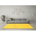 thumbnail image 3 of Ahgly Company Indoor Rectangle Solid Yellow Modern Area Rugs, 5' x 7', 3 of 4
