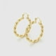 thumbnail image 5 of Arracadas Pendientes Trenzadas Caramelo Grandes Oro 14K Lam dorado Unitalla, 5 of 6