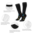 thumbnail image 3 of Honeii Color Musical Notes Print Long Socks,Novelty Design Socks Gift for Men and Women,Crew Socks,Calf Socks, 3 of 6