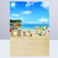 thumbnail image 2 of EeaseCA Beach Photo Studio Background Cloth 3D Photography Backdrop Wall Props Seaside 90x150cm (1589), 2 of 7