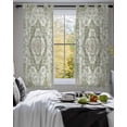 thumbnail image 3 of Sage Green Boho Sheer Curtains 54 Inch Length 2 Panels Set for Living Room/Bedroom, Vintage Abstract Art Ethnic Tribe Kitchen Curtains Grommet Semi-Sheer Curtains Drapes Window Treatments 42"x54"x2, 3 of 7