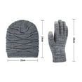 thumbnail image 6 of 2Pcs/Set Winter Beanie Hat Touchscreen Gloves Set for Men and Women, Beanie Gloves Set with Warm Knit Fleece Lined, 6 of 8