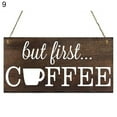 thumbnail image 2 of Flmtop Sign Plaque Decorative Smooth Edge Wooden Coffee Elements Door Pendant for Cafe Shop, 2 of 8