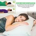 thumbnail image 4 of Queen Size Bamboo Pillow, Memory Foam Bed Pillows with Washable Pillowcases, Queen, 4 of 6
