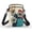 Abstract Floral Design, variant on Glittery Blue Butterfly Print Cell Phone Purse, Double-layer Adjustable Shoulder Strap Cross Body Bag for Travel Work
