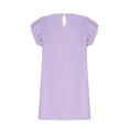 thumbnail image 7 of Girls Ruffle Summer Dress Size 6 Flutter Sleeve Casual Sun Dress Vacation Midi A Line School Dresses Purple, 6-7 Years, 7 of 7