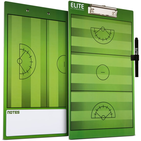 Elite Clipboards Dry Erase Women's Lacrosse Coaches Clipboard | Double-Sided Women's Lacrosse Coach Marker Board