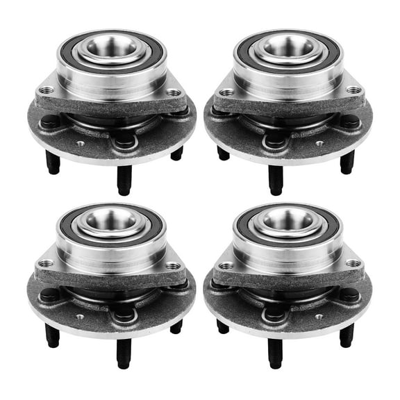 AutoShack Front & Rear Wheel Hub Bearing Assemblies with ABS | Replacement for 2013-2017 Cadillac ATS | 4-PC