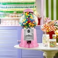 thumbnail image 2 of Olde Midway 15" Gumball Machine with Coin Bank - Pink, Antique-Style Bubble Gum Candy Dispenser, 2 of 7