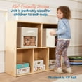 thumbnail image 4 of ECR4Kids Streamline 5-Compartment Single-Sided Storage Cabinet, 30in, Kids Furniture, Natural, 4 of 9