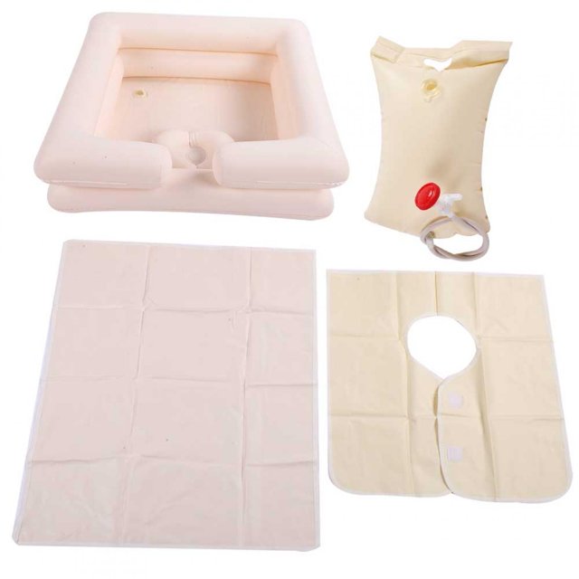 Lavabo para lavar el cabello, lavabo inflable para deportes al aire libre, plegable y ecológico, lavabo inflable para exteriores de alta capacidad