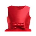 thumbnail image 2 of Robe Fille Sans Manches Bourgogne Robe de Bal Mariage Fête Concours 7 Ans, 2 of 4