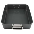 thumbnail image 4 of 16in Stainless Steel Large Turkey Roaster Pan Non-Stick Roasting Pan with Handle, 4 of 6