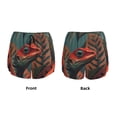 thumbnail image 5 of Lsque Colorful Reptile And Leaves Printed Women's Running Shorts with Liner Pockets,Elastic Quick Dry Workout Athletic Gym Yoga Shorts,Womens High Waist Shorts-Medium, 5 of 9