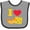 Heather and Black, variant on Inktastic I Heart Mac and Cheese Boys or Girls Baby Bib
