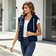 thumbnail image 5 of Womens Puffer Vest Lightweight Winter Sleeveless Jacket Quilted Outerwear with Hood Zip Up Down Vests with Pockets,S-3XL, 5 of 9