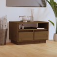thumbnail image 1 of vidaXL Meuble TV Miel Brun 60x35x37 cm Pin Massif, 1 of 5