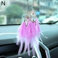 thumbnail image 3 of SharkTRUE Attrape-Rêves Miroir Suspension Voiture Accessoire Intérieur Plume Chanceux, 3 of 8