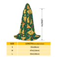 thumbnail image 2 of Honeii Pizza Print Poncho Cape, Cloak Coat, Snuggly Hooded Wearable Blanket, Hooded Cape For Teenagers,Halloween Costumes-Large, 2 of 7