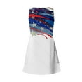 thumbnail image 4 of WEANT Womens 4th of July Dress Generic Usa Flag Sundress Flag White M, 4 of 5