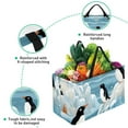 thumbnail image 3 of Penguin Large Foldable Storage Basket and Grocery Bags Collapsible Bucket made of Oxford Cloth, 3 of 7