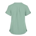 thumbnail image 3 of OIOLOYJM Scrub Tops for Women 2026 Casual V Neck Short Sleeve Comfortable Scrubs Breathable Work T-Shirts Fashion Pullover With Pocket Light Green XL, 3 of 4