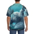 thumbnail image 3 of Sikiie Cat Underwater Fantasy Men's Cuban Shirt, Hawaiian Shirts, Business Casual Button Down Shirts, Short Sleeve Shirt-3X-Large, 3 of 5