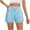 Light Blue, variant on Bermuda Shorts for Women Casual Elastic Waist Wide Leg Shorts Summer Sport Lounge Sleep Shorts