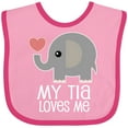 thumbnail image 3 of Inktastic My Tia Loves Me Grandchild Boys or Girls Baby Bib, 3 of 4