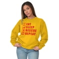 thumbnail image 4 of Eat Sleep Rescue Repeat Firefighter Sweatshirt for Men or Women Brisco Brands L, 4 of 6